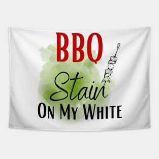 Barbecue stain on my white, bbq stain, grilling Tapestry