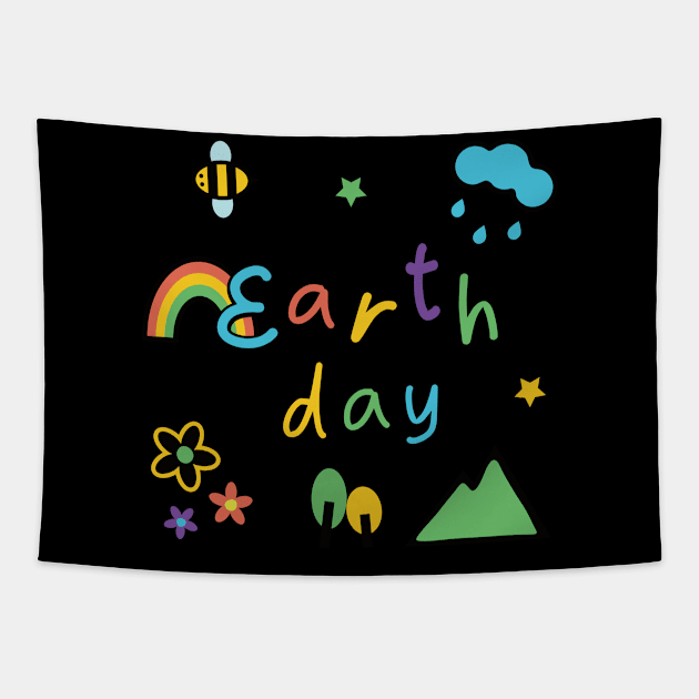 Earthday Everyday! Tapestry by FunnyFunPun