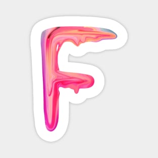 Letter F In Vibrant Watercolor Magnet