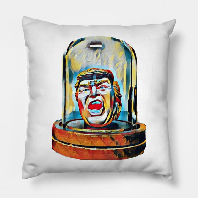 Trump Under Glass Pillow by Mishi
