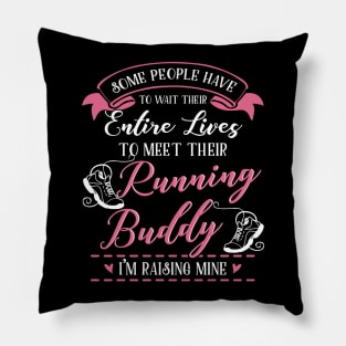 Running Mom and Baby Matching T-shirts Gift Pillow