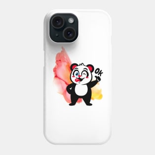 Cute Panda Says Ok - Adorable Panda - Kawaii Panda Phone Case