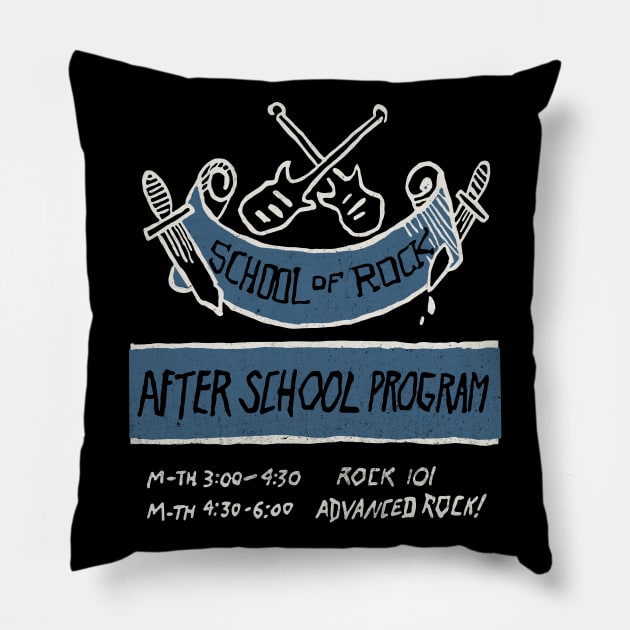 School of Rock After School Sign Pillow by Alema Art