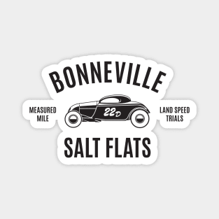 Bonneville Salt Flats Coupe racer logo - black print Magnet