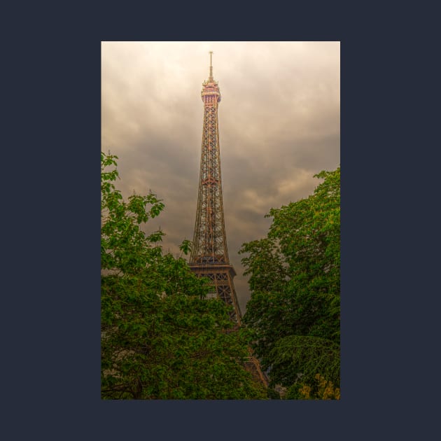 Eiffel Tower, Paris Between The Trees by tommysphotos