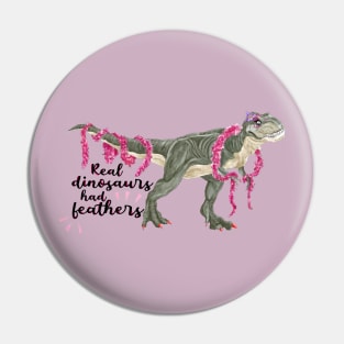 Real Dinosaurs had Feathers Pin