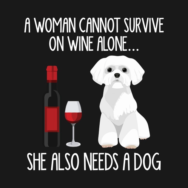 A Woman Cannot Survive On Wine Alone She Also Needs A Westie by AxelRoldns