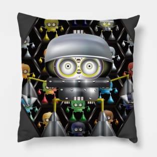 CS Cartoon Machines Robot And Toy Stand V 1.1. Pillow