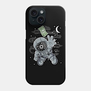 Astronaut Reaching Cardano ADA Coin To The Moon Crypto Token Cryptocurrency Blockchain Wallet Birthday Gift For Men Women Kids Phone Case