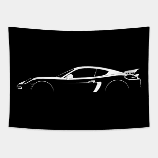 Porsche Cayman GT4 (981) Silhouette Tapestry