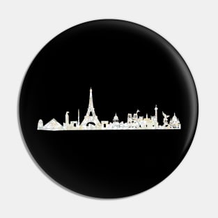 Paris Skyline metro Pin