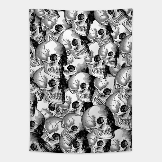 Repeat Skull †††† Graphic Design Tapestry by DankFutura