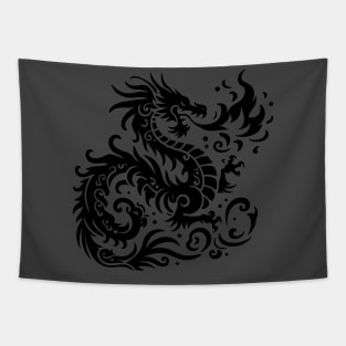 Mystical Dragon Tribal Art Inspired Design Tapestry