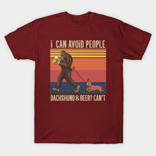 Discover Funny Dachshund Beer Lover Cartoon - Dachshund Dad - T-Shirt