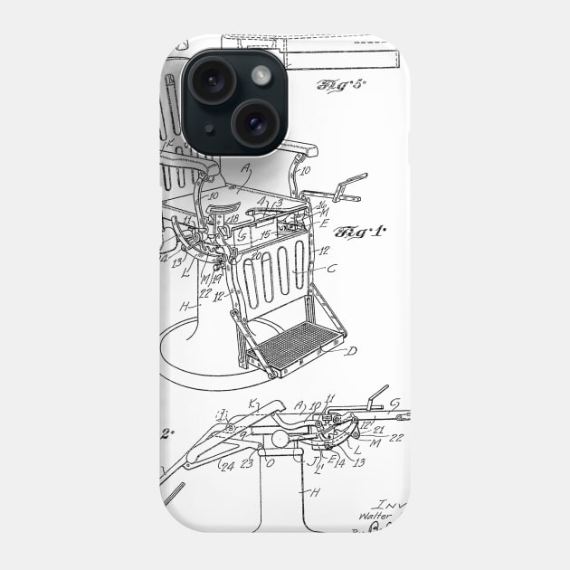 Physician's Chair Vintage Patent Hand Drawing Phone Case by TheYoungDesigns