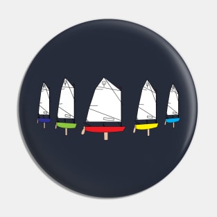 Optimist Sailboats Racing Pin