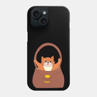 A kitten in a bag Phone Case