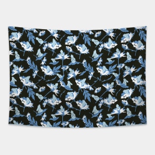 Abstract Easter Rabbit Floral Pattern Tapestry