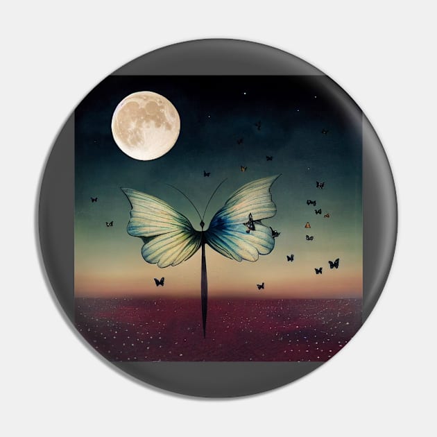 Butterfly Moon Pin by Bea