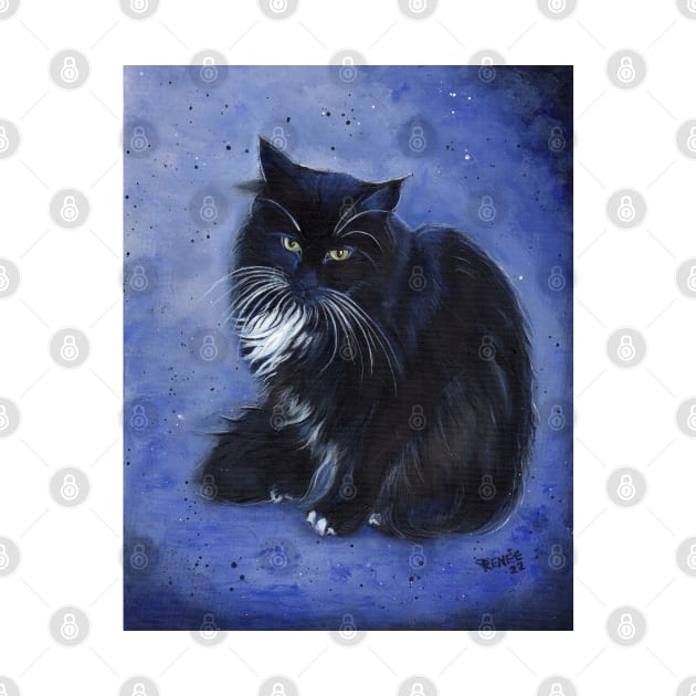 "Fiona" tuxedo cat art by Renee Lavoie by ReneeLLavoie