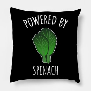 Powered By Spinach Pillow