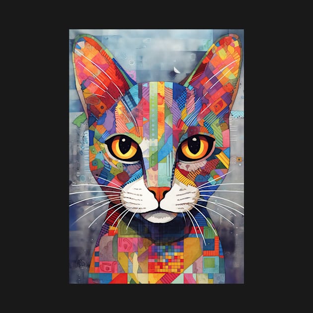 Abstract Cat 2 by erzebeth