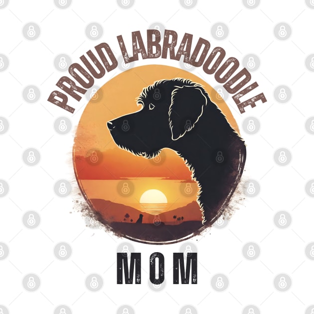 Vintage Sunset Labradoodle Mom by Doodle and Things