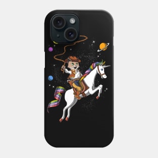 Cat Cowboy Riding Unicorn Phone Case