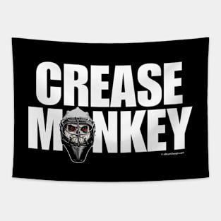 Crease Monkey - funny ice hockey goalie Tapestry