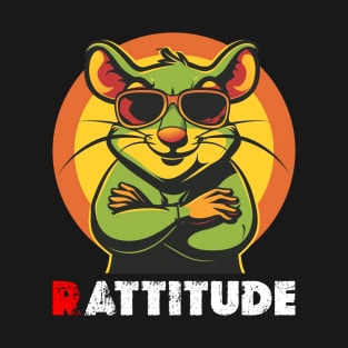 Rattitude Cool Funny Rat Cute Rodent Lovers T-Shirt