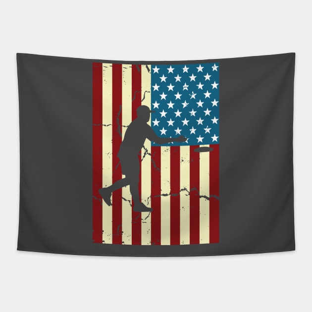 Disc Golf USA Tapestry by Striking Metal Disc Golf