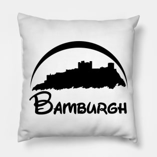 Bamburgh Castle (Black Logo) Pillow