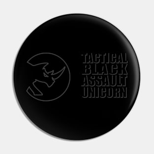 Tactical Black Assault Unicorn by Brian Vegas Pin