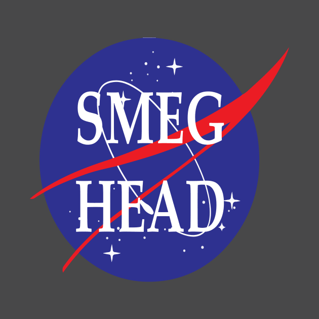 Smeg Head Nasa Logo Red Dwarf by Prolifictees