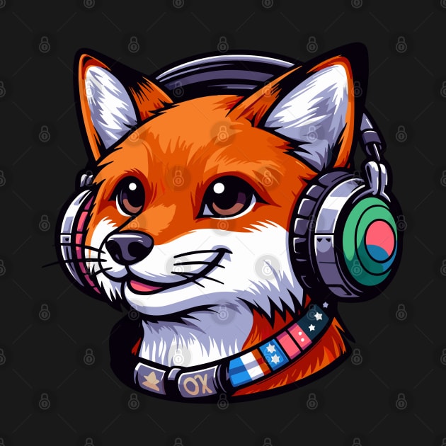 Fox With Headphone by MoDesigns22 