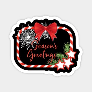 Candy Cane Holiday Frame Magnet