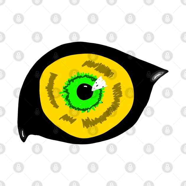 yellow green black eye artwork by Artistic_st