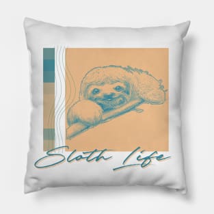 Sloth Life / Aesthetic Style / Cute Sloth Lover Design Pillow