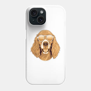 Golden Summer dog in sunglasses 3 Phone Case