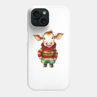 Knitted Christmas Cow Phone Case