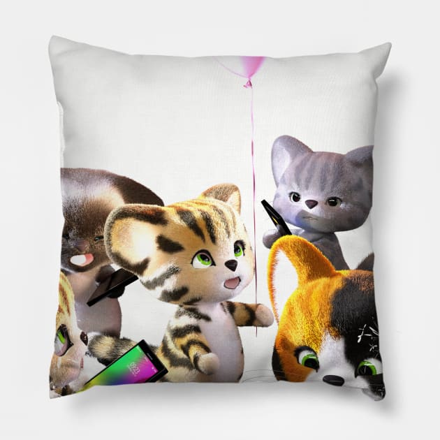 Digital Detox Tiger Pillow by vonHobo