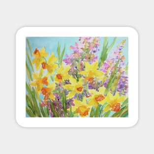 Spring Dance Watercolor Painting Magnet