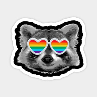 Raccool with Pride LGBTQ+ Glasses Magnet