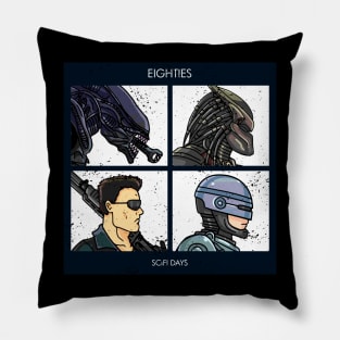 Eighties SciFi Days Pillow