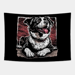 Retro Art Central Asian Shepherd Dog Lover Tapestry