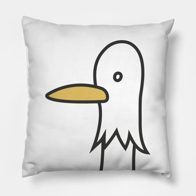 Funny Eagle Erwin Pillow by artdorable