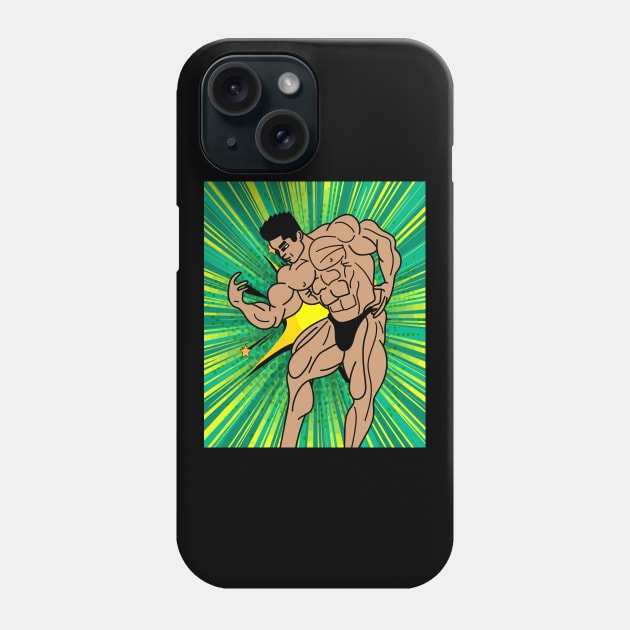 Retro Bodybuilding Lifting Weights Phone Case by flofin