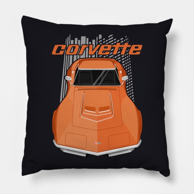Corvette C3 - Orange Pillow by V8social
