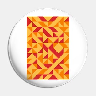 Fire Colored Geometric Pattern - Triangle #7 Pin