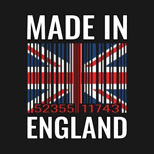 Made in England Barcode Flag T-Shirt